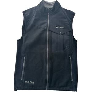 Voormi Mens Convex Vest Black Wool Size Medium Thermal Outdoors Weathergear